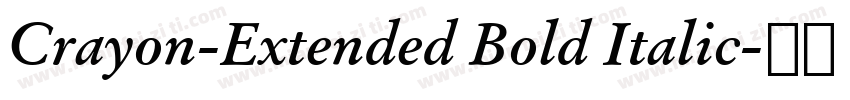 Crayon-Extended Bold Italic字体转换